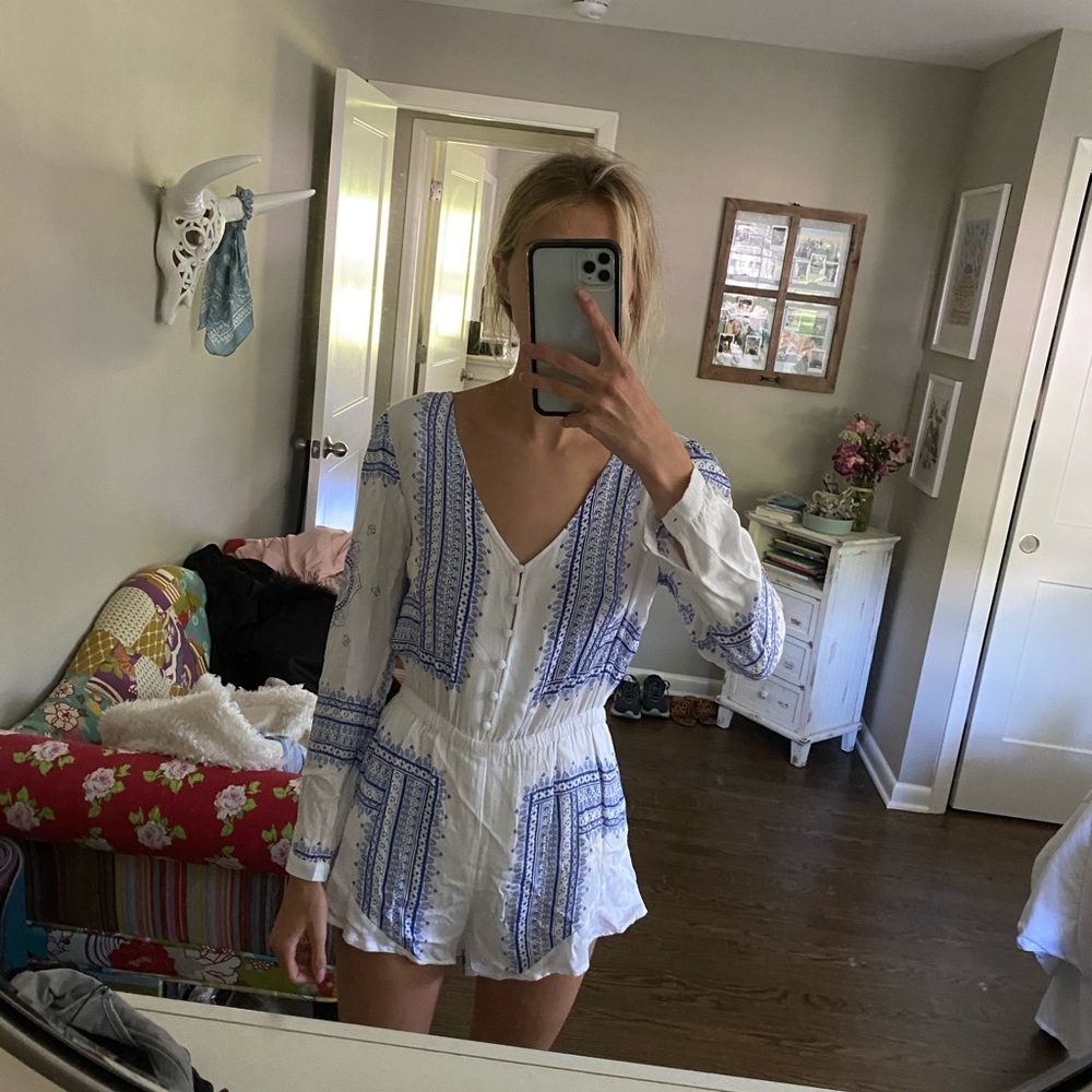 Patterned romper